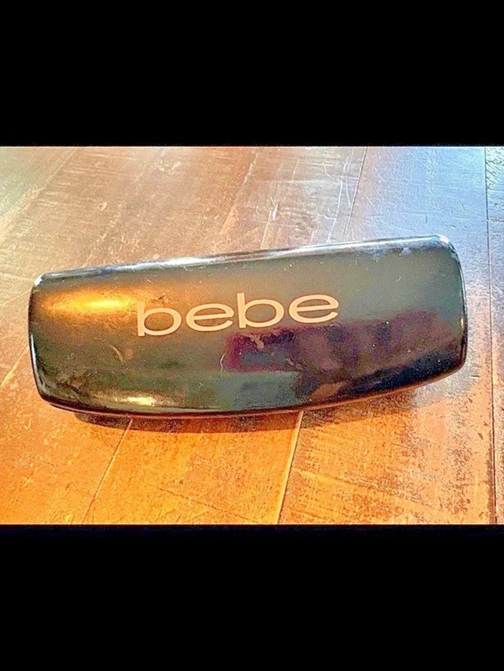 bebe Eyeglasses Case in Black & Pink